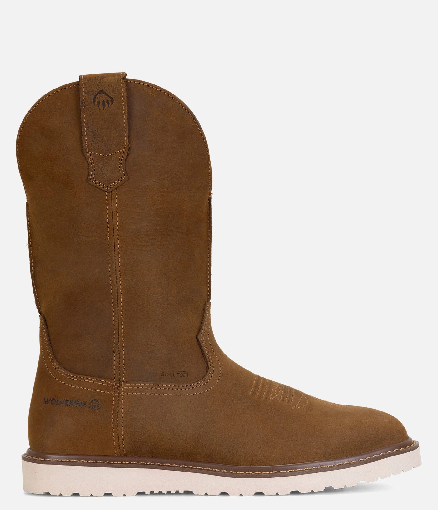 Heavy Duty Wolverine Bronc Wedge Pull-On Steel Toe Work Wellington - Men