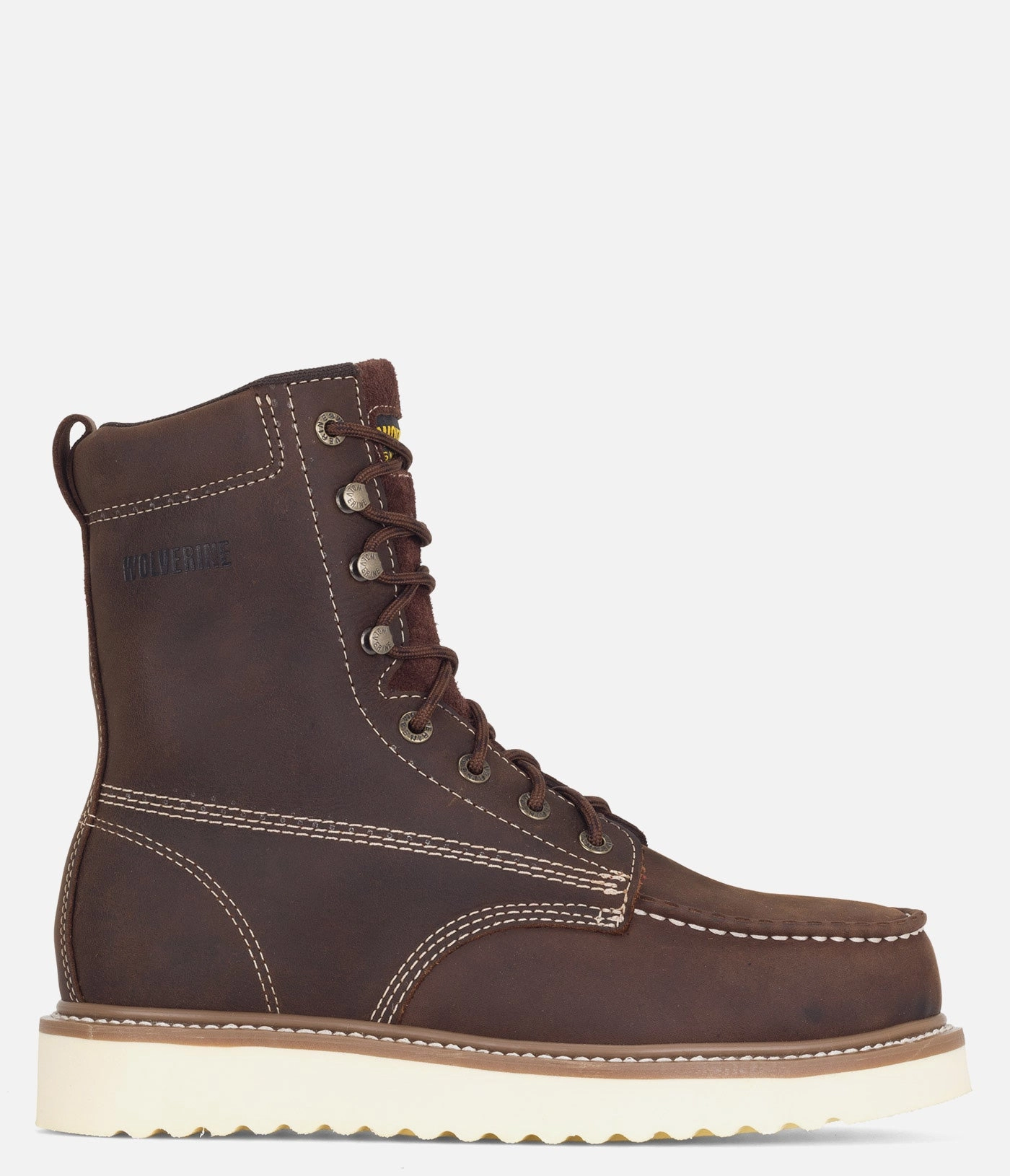 Low Profile Winter Walker Brown Earth Wolverine Loader 8" Safety Toe Wedge Boot - Men