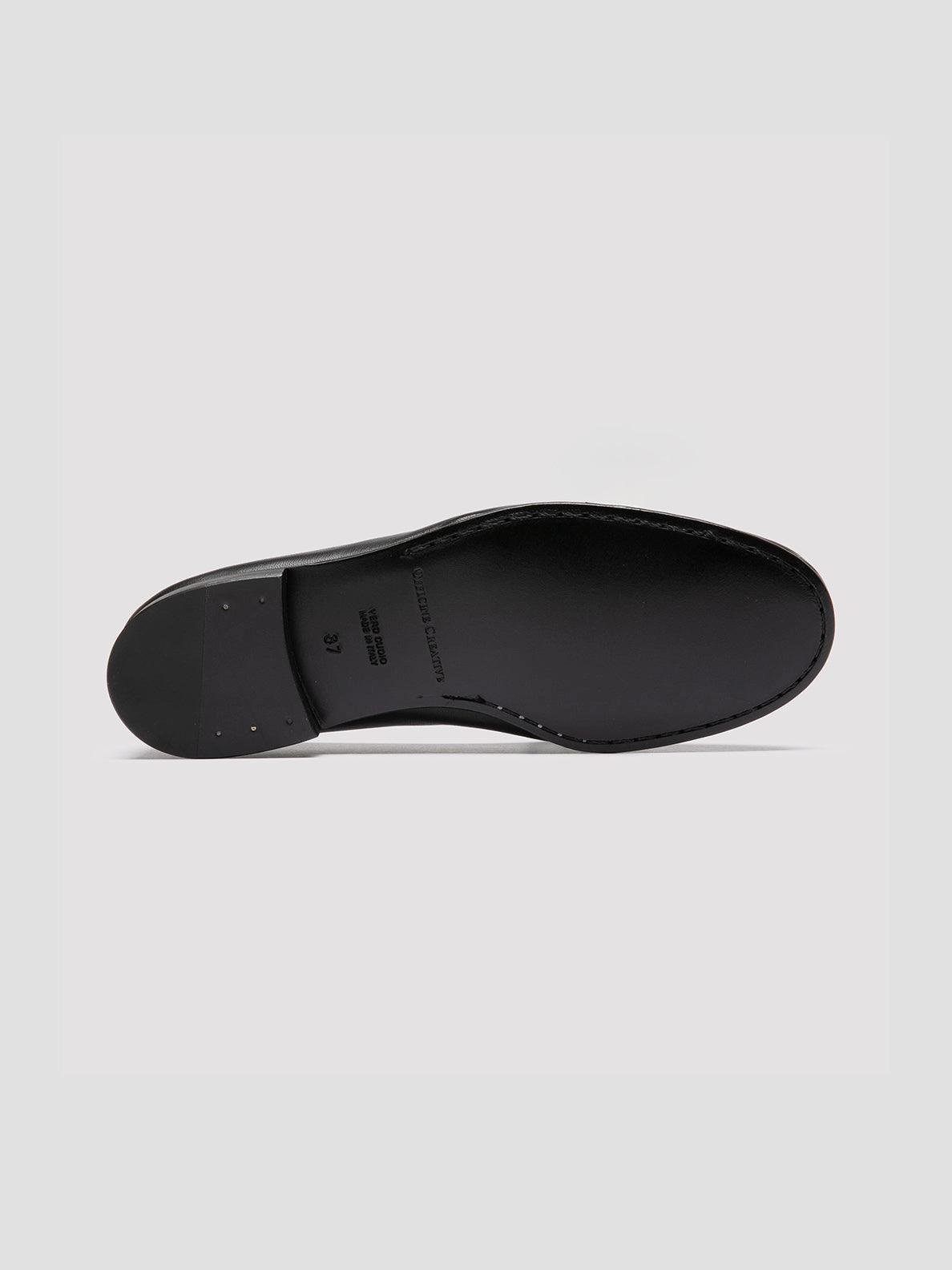 OLIVER 102 - Black Leather Ballerina Shoes Velvet Soft