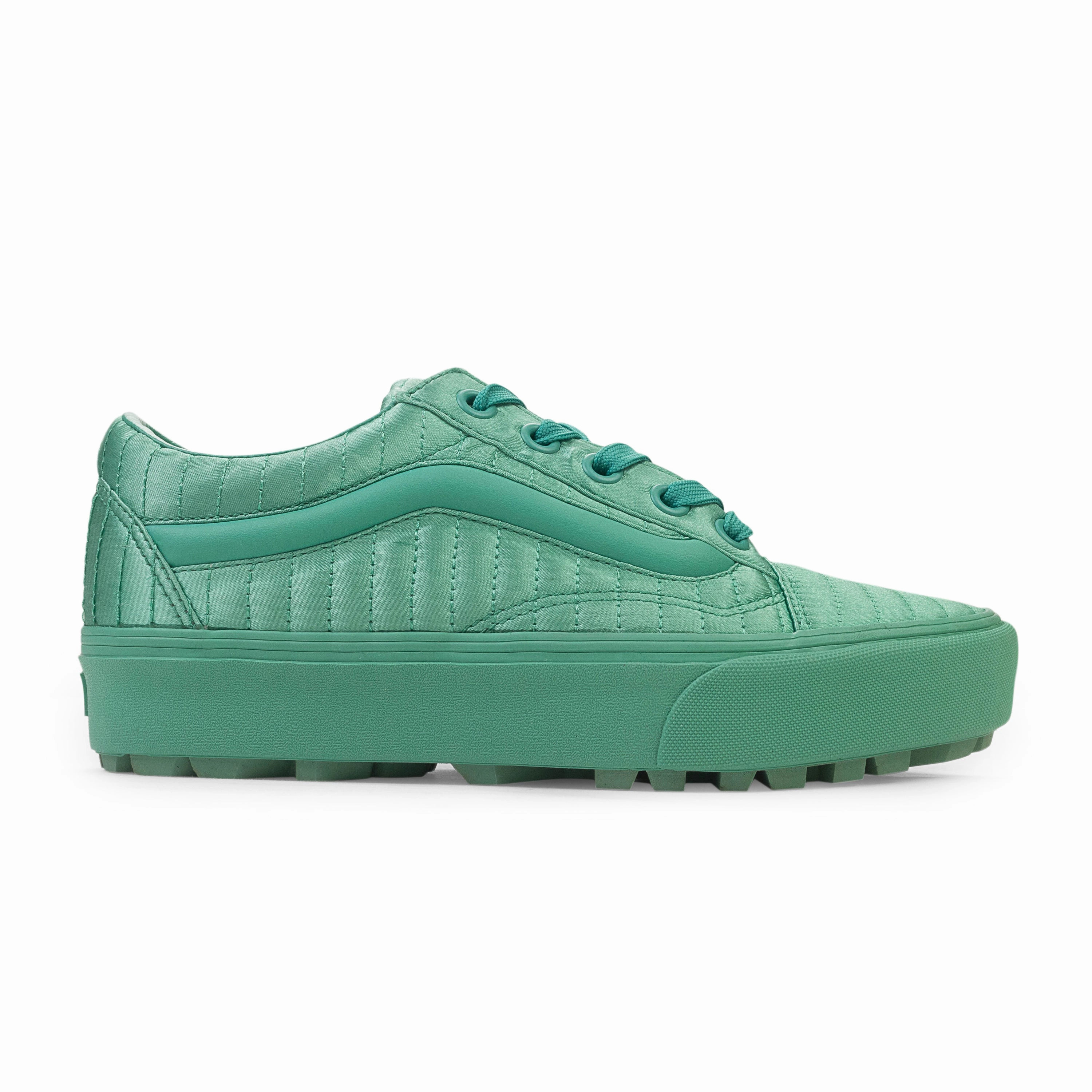 lace up closure maximalist - running - shoes X OC PADDED OLD SKOOL LUG PLATFORM SEA GREEN SNEAKERS