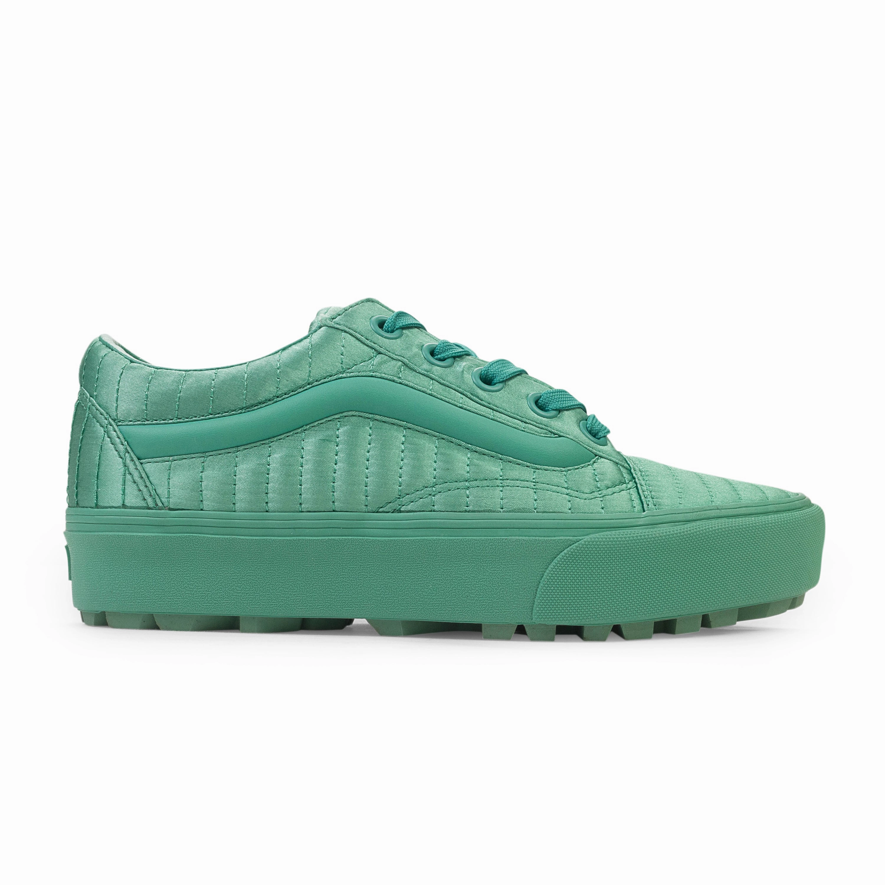 X OC PADDED OLD SKOOL LUG PLATFORM SEA GREEN SNEAKERS Superior Comfort