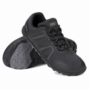 night - running safety Xero Shoes Mesa Trail MXM-BLK Men's US 8 Black Waterproof Running Shoes TF5230